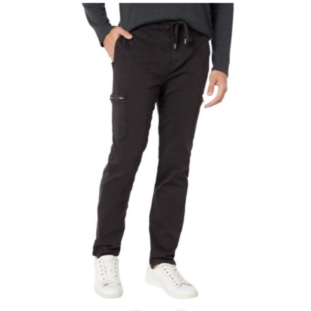 Paige Fenton Cargo Pants Size 31 Mens Black Draw String Nwot